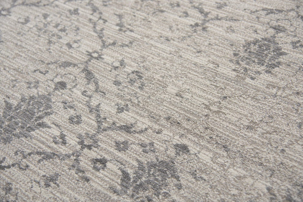 Panache PN6985 Natural Medallion Floral Area Rug, Rectangular 9'10"x12'6"