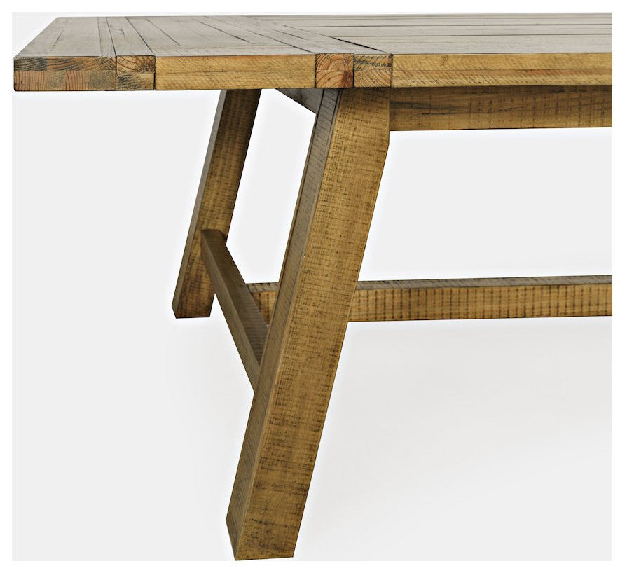 Telluride Seven Piece Rustic Farmhouse Solid Wood 127 Extendable Dining Set