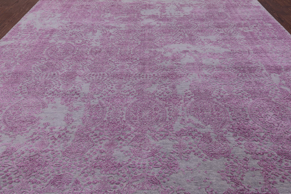 Handmade Wool and Silk Persian Rug 8' 10" X 12' 4" Q6263