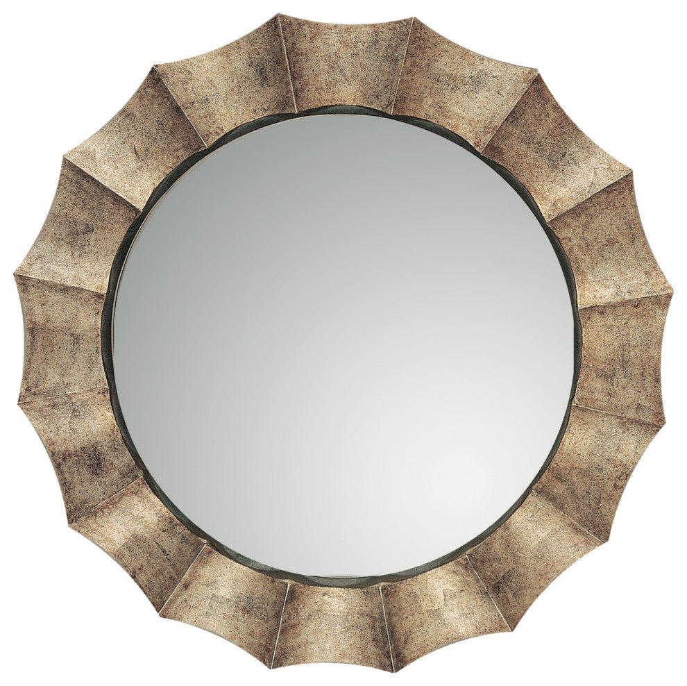 Uttermost 06048 P 41" Diameter Circular / Sunburst Framed - Antique Silver Leaf