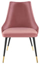 Adorn Dining Side Chair Performance Velvet Set of 2 Dusty Rose