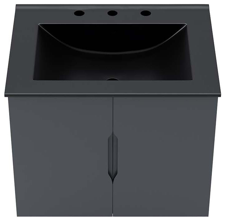Vitality 24" Bathroom Vanity, Gray Black