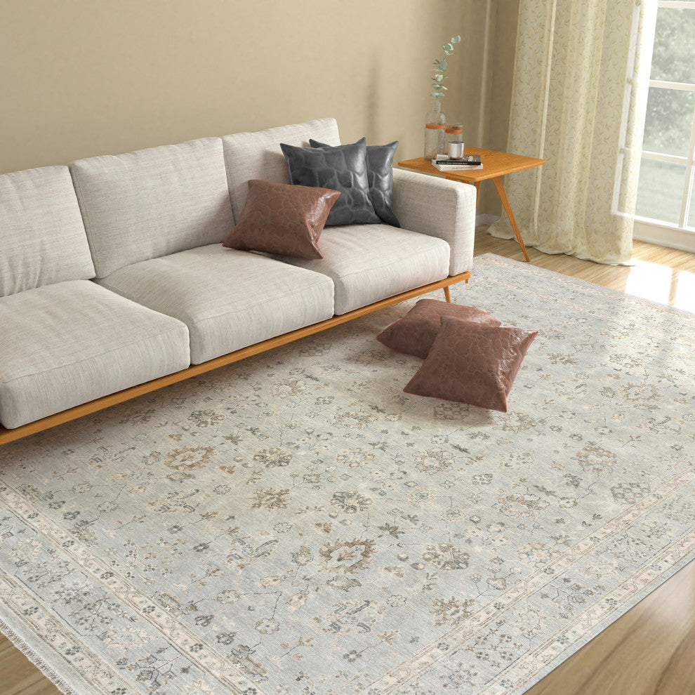 Nuit Arabe Lodi Area Rug Ice Blue, 2' X 3'