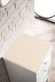 Athens 15" Cabinet With Drawers, Glossy White, Eternal Marfil Top