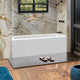 Acrylic Apron Soaking Bathtub, White, 54"x30", Right, Without Drain