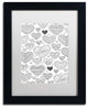 Hello Angel 'Hearts on Hearts' Art, Black Frame, White Mat, 14x11