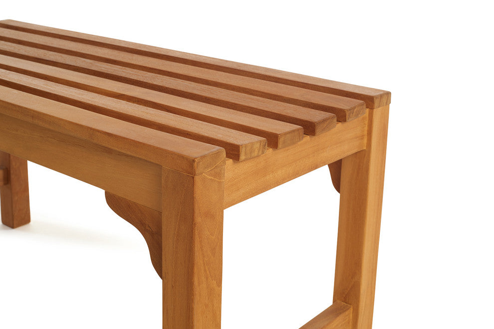 Teak Shower Bench Curved 36" (90 cm)