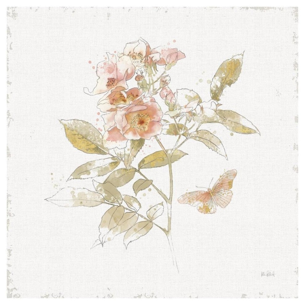 "Watery Blooms VI" Digital Paper Print by Katie Pertiet, 20"x20"