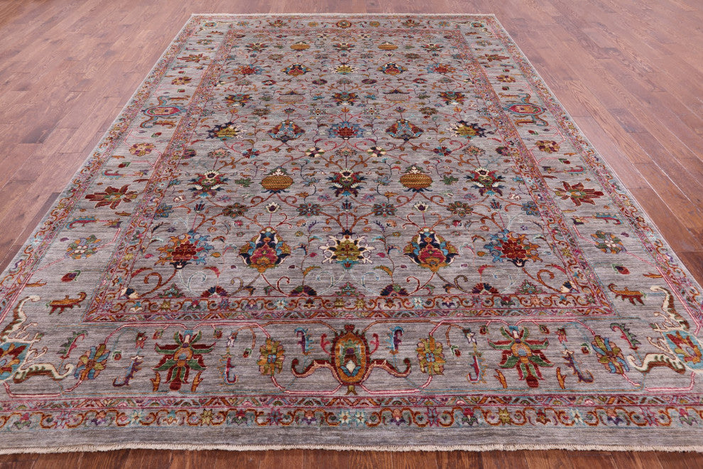 9' 0" X 12' 3" Handmade Persian Tabriz Wool Rug - Q12463