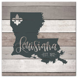 Louisiana Established 16"x16" Canvas Wall Art