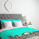 Deny Designs Bird Ave St Louis Aqua Duvet Cover - Lightweight
