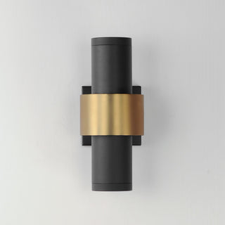 ET2 E34754 Reveal Outdoor 12" Tall LED Wall Sconce - Black / Gold