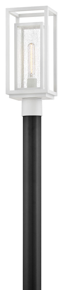 Hinkley Republic Medium Post Mount Lantern, Textured White