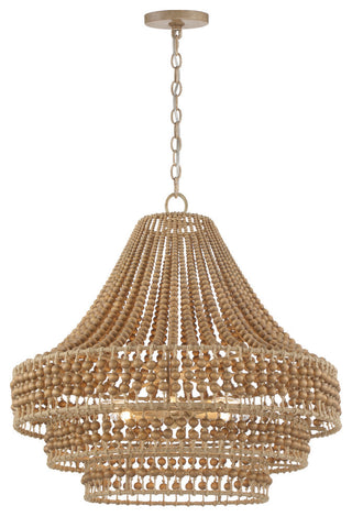 Crystorama SIL-B6006-BS, 6-Light Chandelier, Burnished Silver