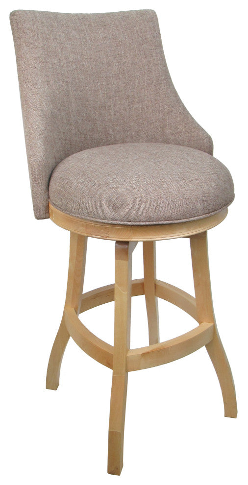 Swivel Bellissima Wood Stool, Basin Beige, Natural, 34"