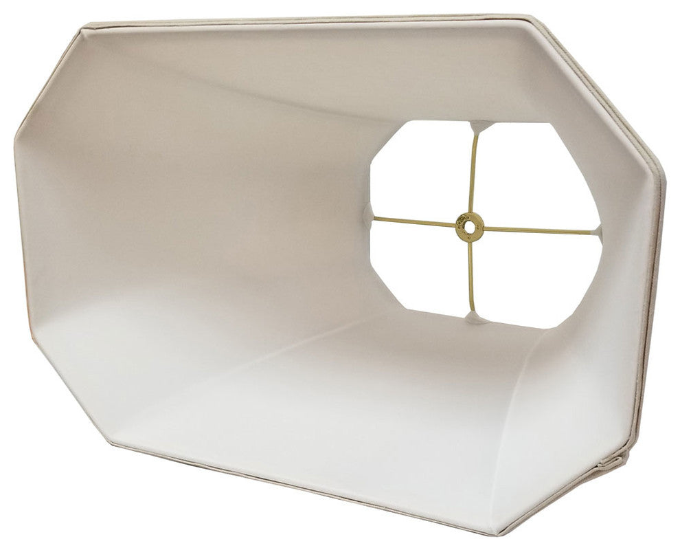 Royal Designs Rectangle Cut Corner Lamp Shade, Linen Beige, 10x18x13.25