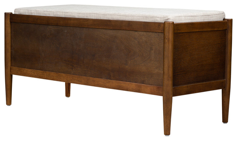 INK+IVY Arcadia Accent Bench With Storage and Upholstered Cushion
