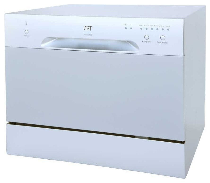6 Place Settings Silver Countertop Dishwasher
