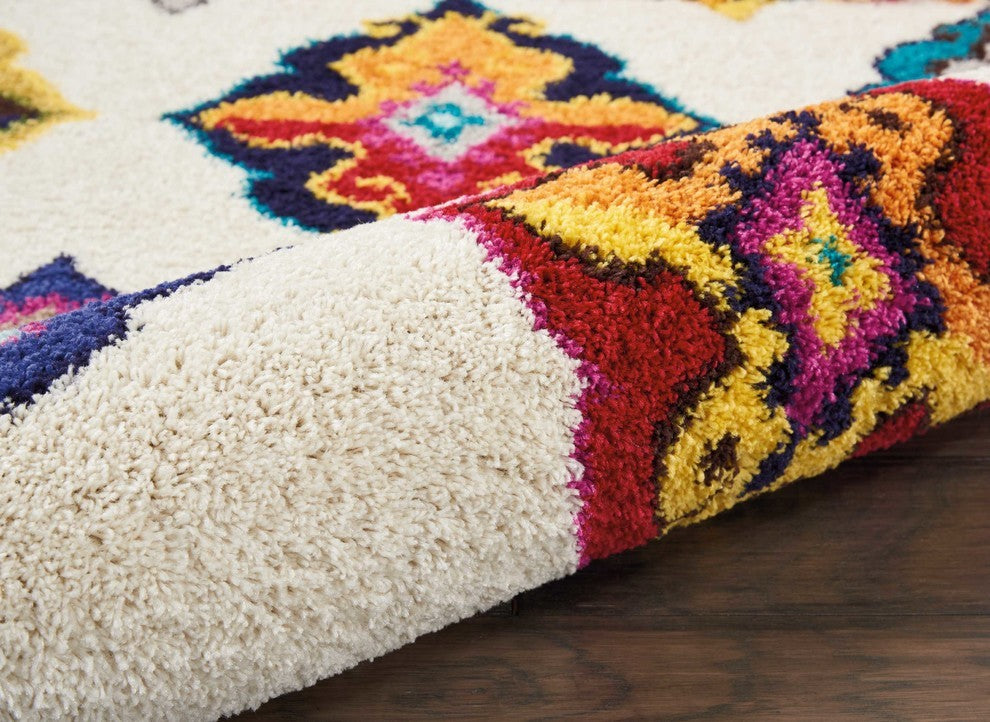 Nourison Moroccan Casbah Ivory/Multicolor Area Rug, 3'11"x6'