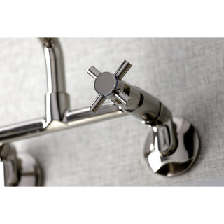 KS423PN Concord Two-Handle Wall-Mount Kitchen Faucet, Polished Nickel