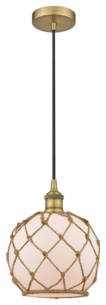 Innovations 616-1P-BB-G121-8RB 1-Light Mini Pendant, Brushed Brass