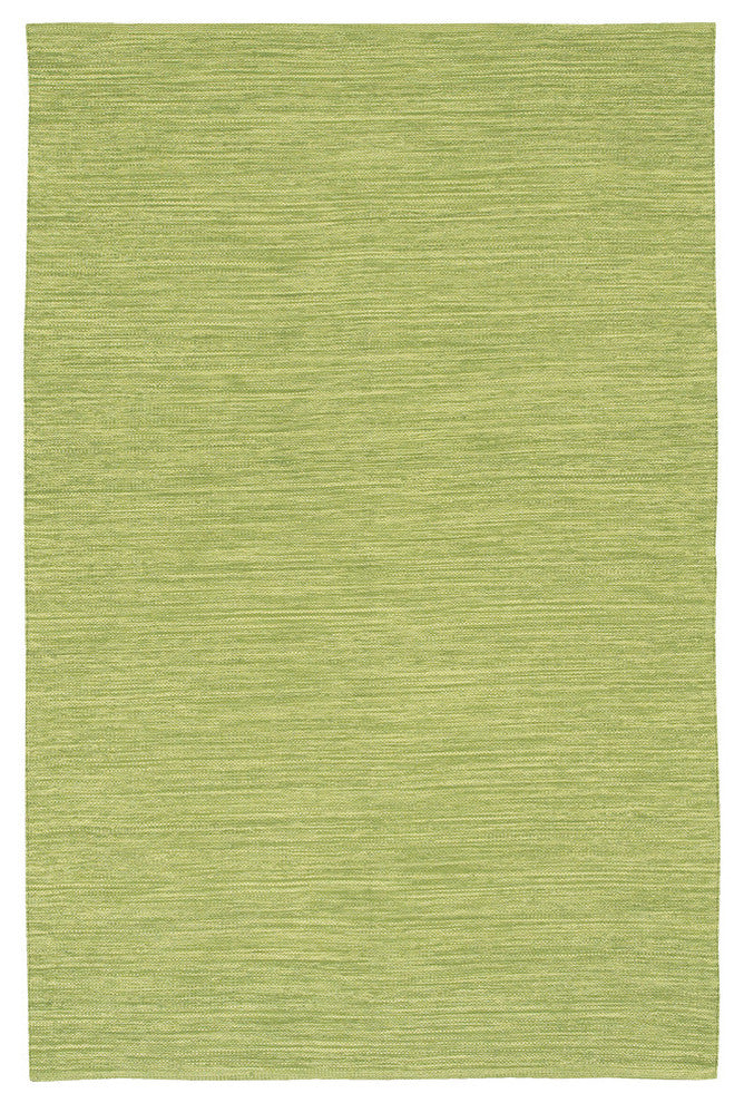 India Contemporary Area Rug, Green, 7'9"x10'6" Rectangle
