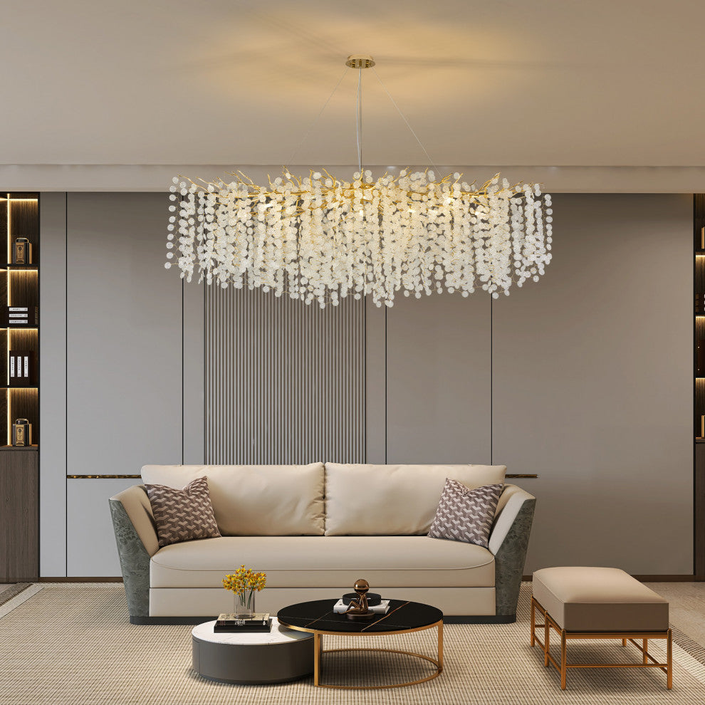 Akari Tree Branch Chandelier Lighting, L63"