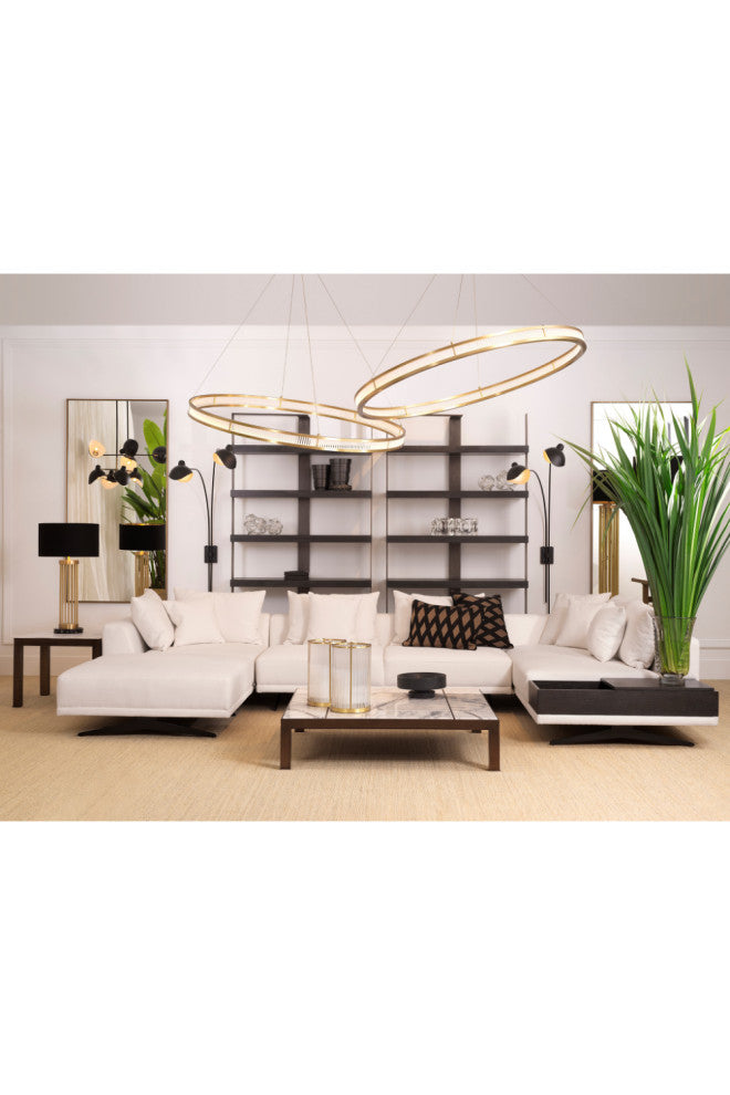 White Marble Brass Coffee Table | Eichholtz Tardieu