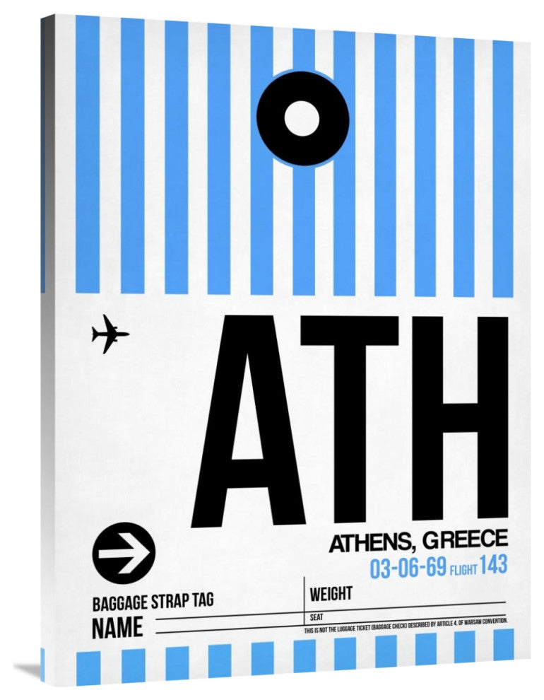 "ATH Athens Luggage Tag 1" Fine Art Print