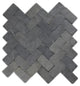 Grey pencil stone mosaic tile, natural light gray, 15x12 sheet