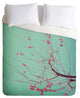 Deny Designs Happee Monkee Red Stars Duvet Cover - Lightweight