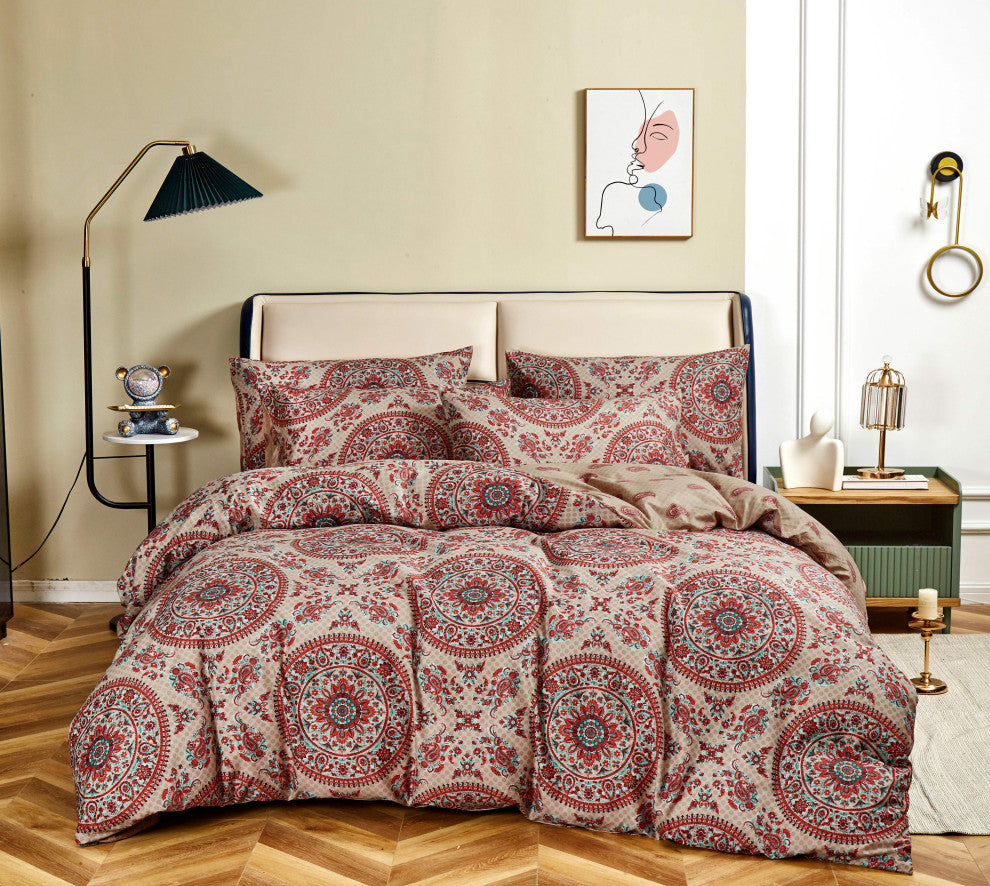 Tache Bohemian Chic Mandala Paisley Duvet Cover, Full