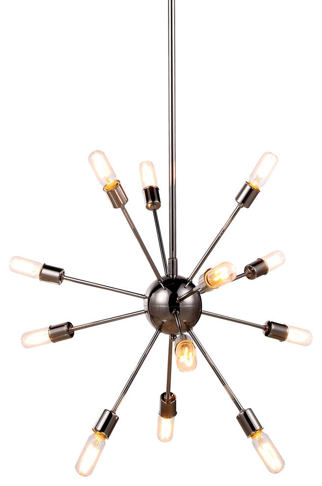 Cork 30" Twelve Light Pendant Polished Nickel