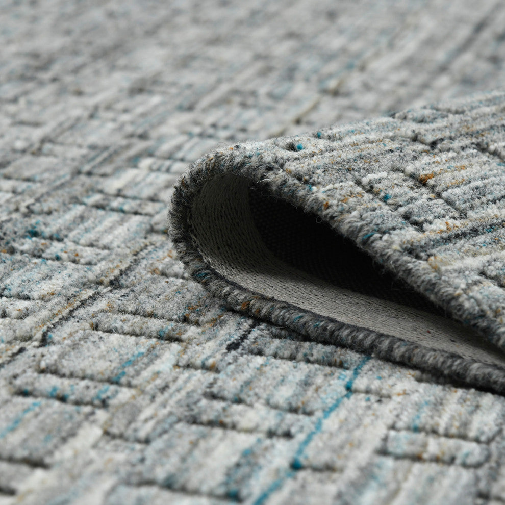 Houston Aliya Area Rug, Turq Gray, 2' x 3', Geometric