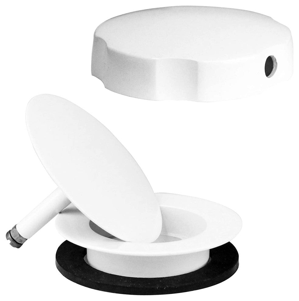 Casper Snap-in Shower Strainer, Powdercoated White, Powder Coat White