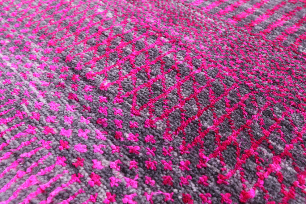 12' Square Wool and Silk Handmade Super Savannah Gabbeh Rug Q8613