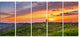 "Lighthouse At Gorgeous Sunset" Wall Art Landscape, 5 Panels, 60"x28"