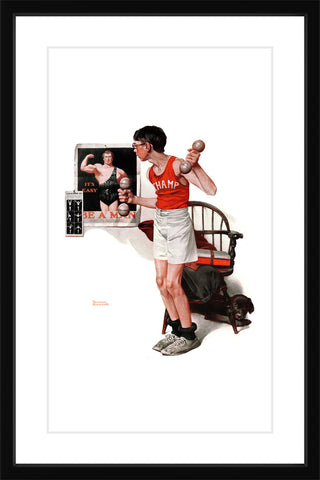 "Champ" Framed Art Print by Norman Rockwell