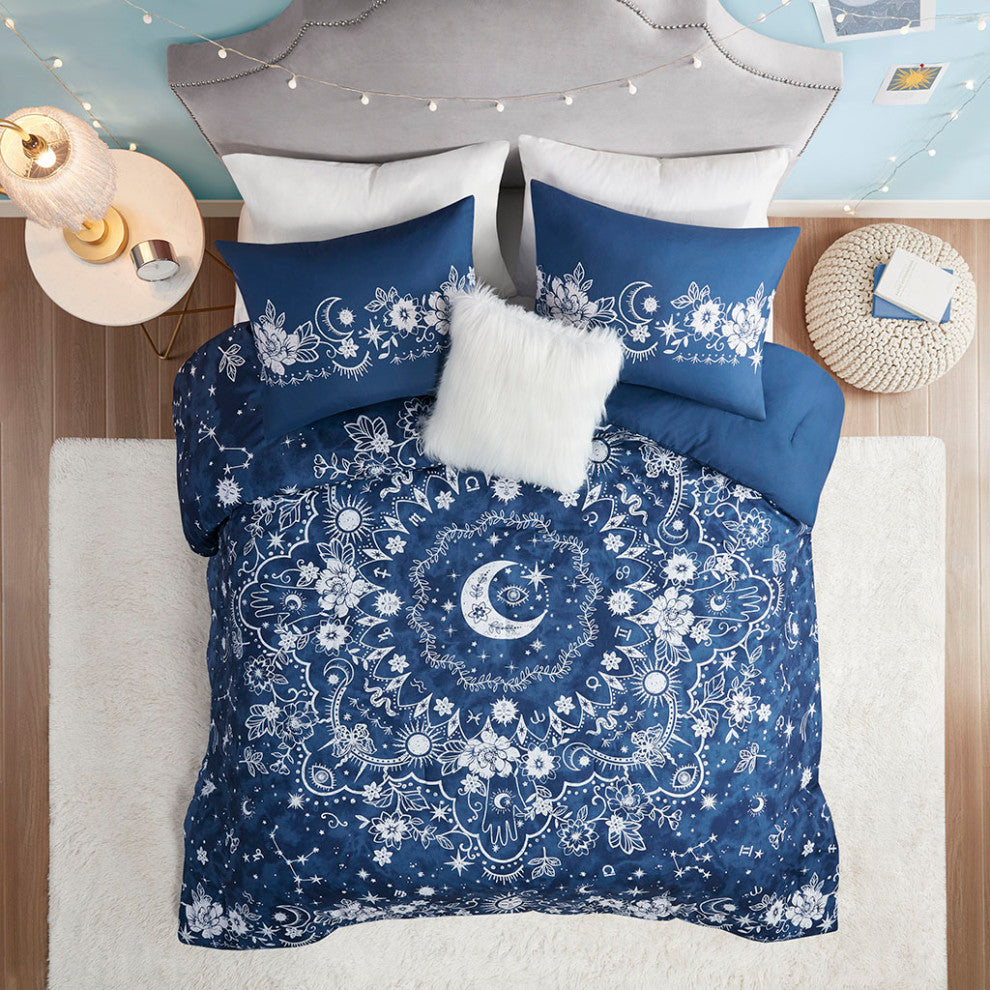 Intelligent Design Stella Celestial Comforter Set, Navy