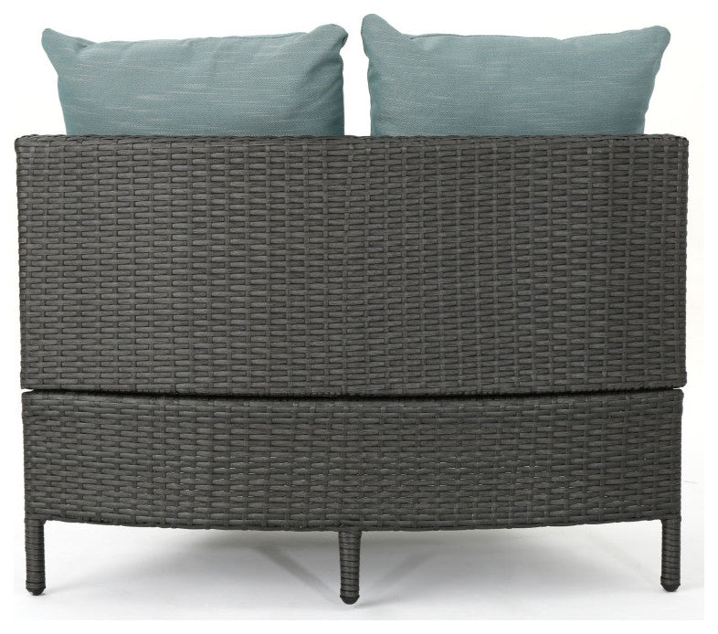 GDF Studio 10-Piece Venice Outdoor 8 Seater Round Wicker Sectional Sofa Set