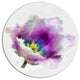 Purple Watercolor Tulip Flower, Floral Disc Metal Artwork, 23"
