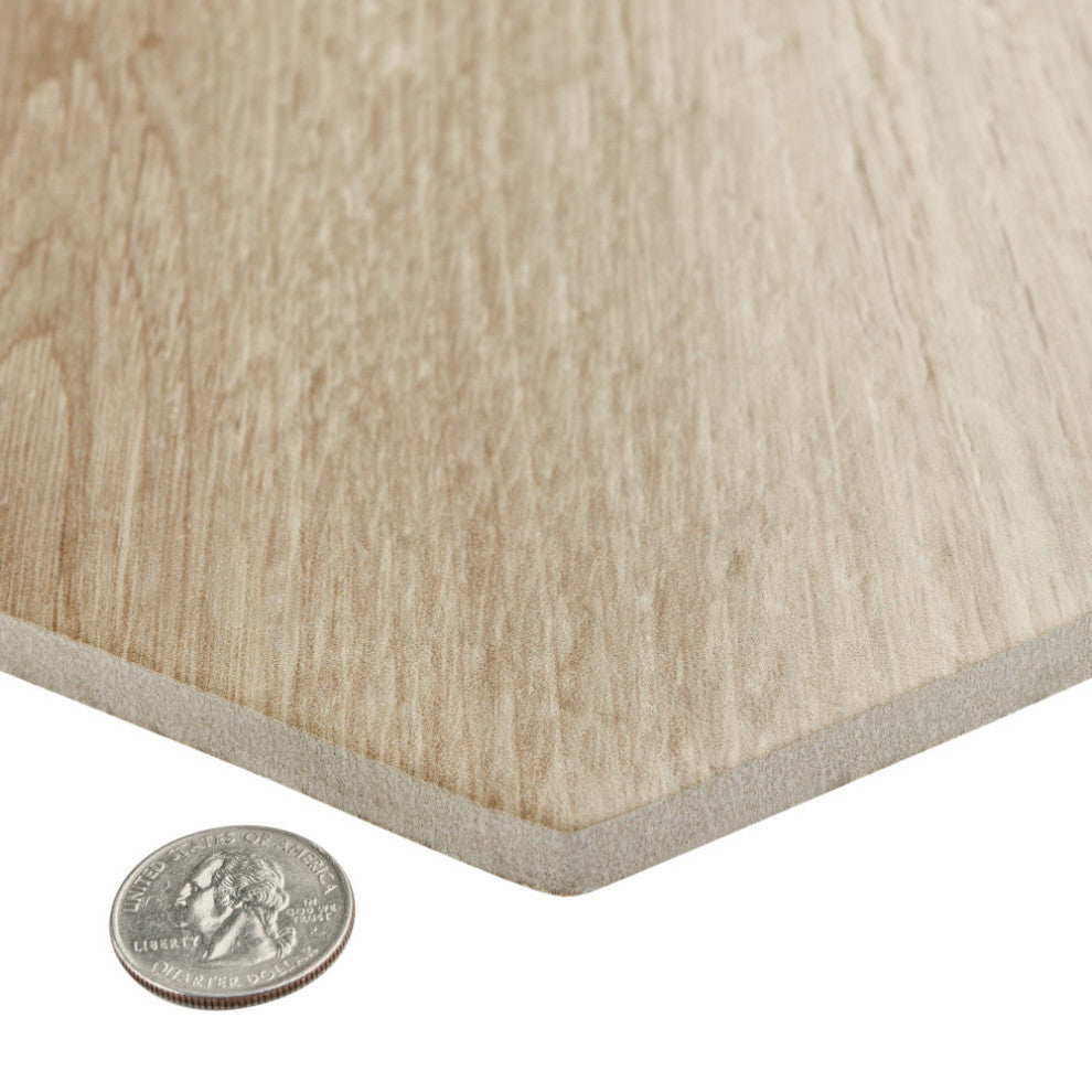 Natura Hex Camel Porcelain Floor and Wall Tile