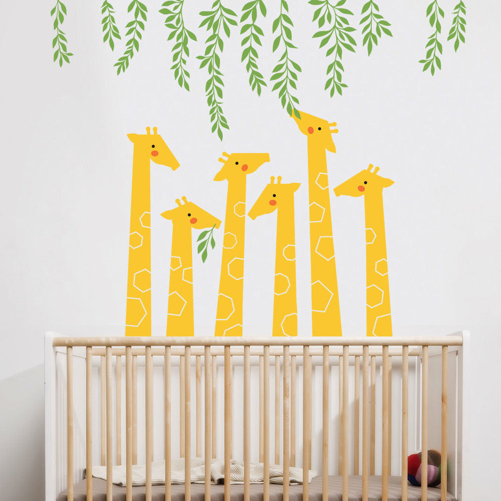 Giraffe Wall Decal, Scheme A