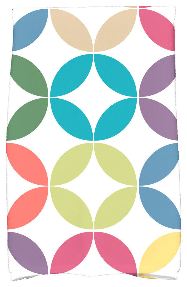 Eye Opener, Geometric Print Hand Towel, Turquoise
