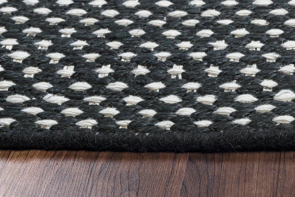 Rizzy Home Ellington EG9038 Black Pattern Area Rug, Rectangular 3'x5'