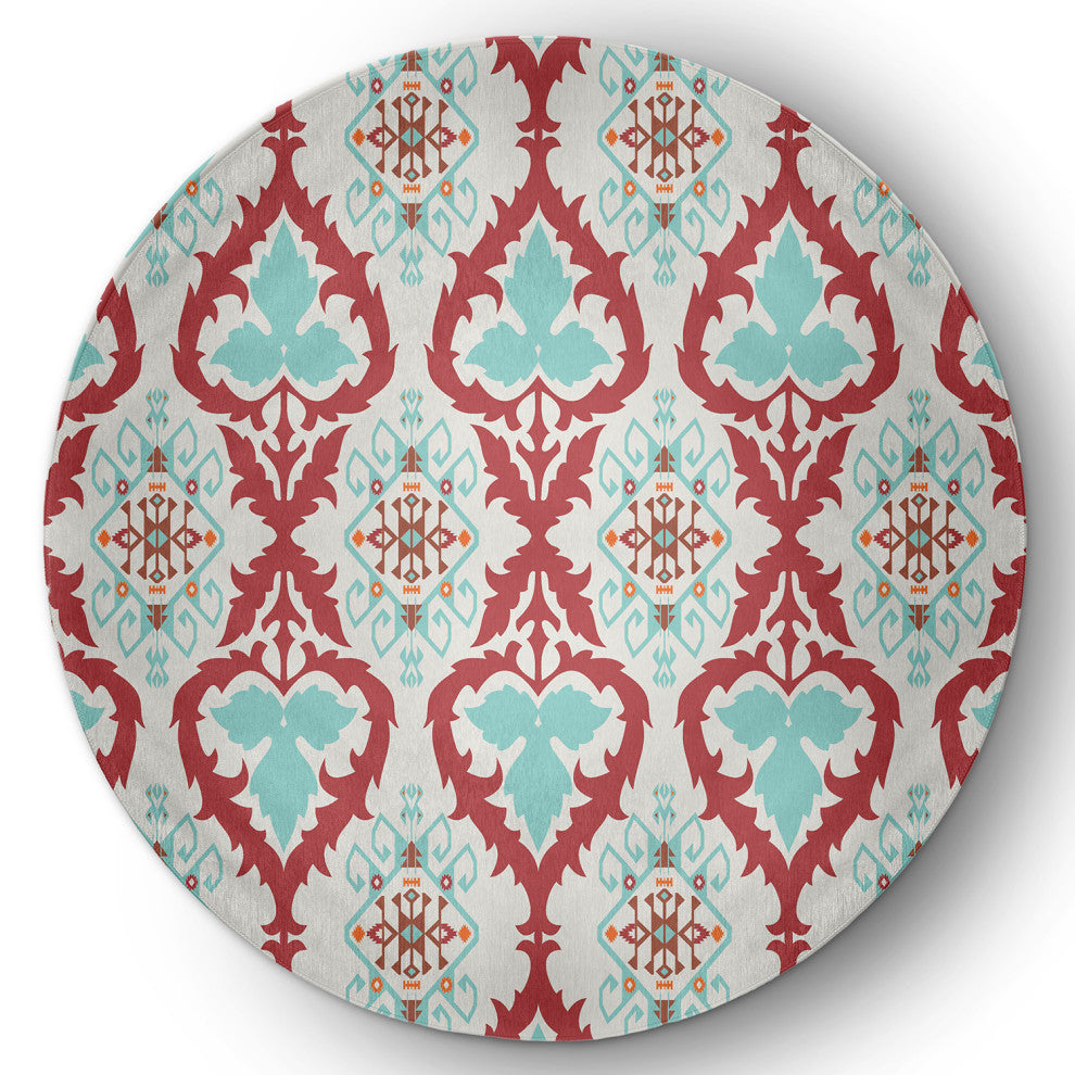 Bombay Spring Chenille Rug, Light Blue, 5' Round