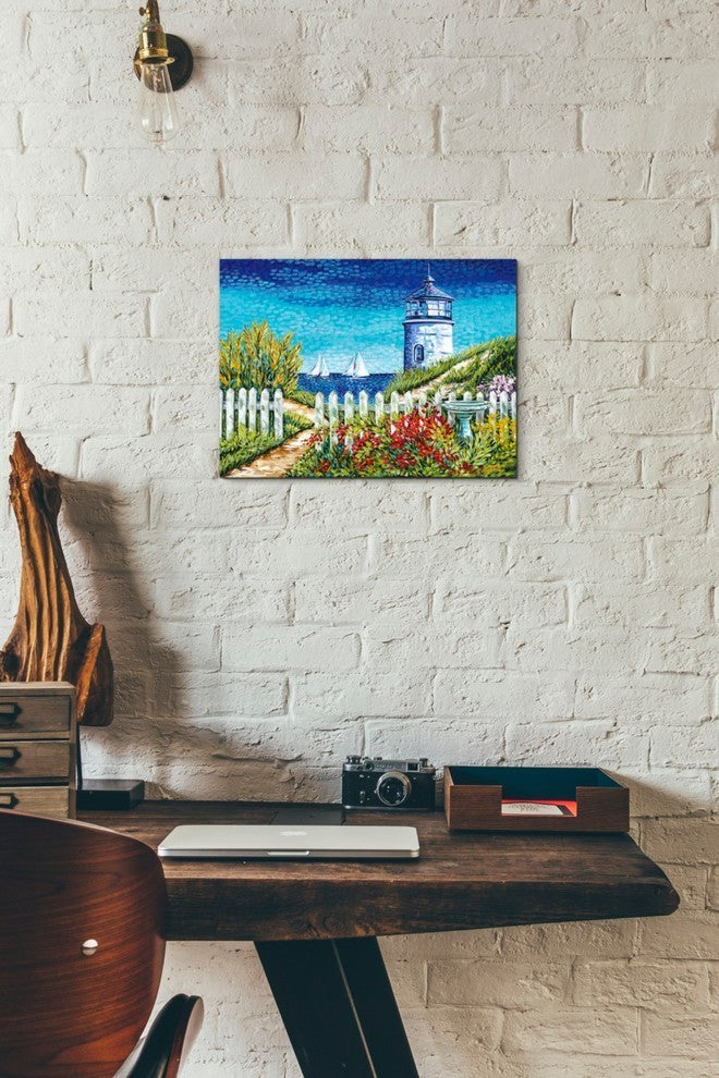 Lighthouse Retreat I' by Carolee Vitaletti Giclee Canvas Wall Art, 16"x12"