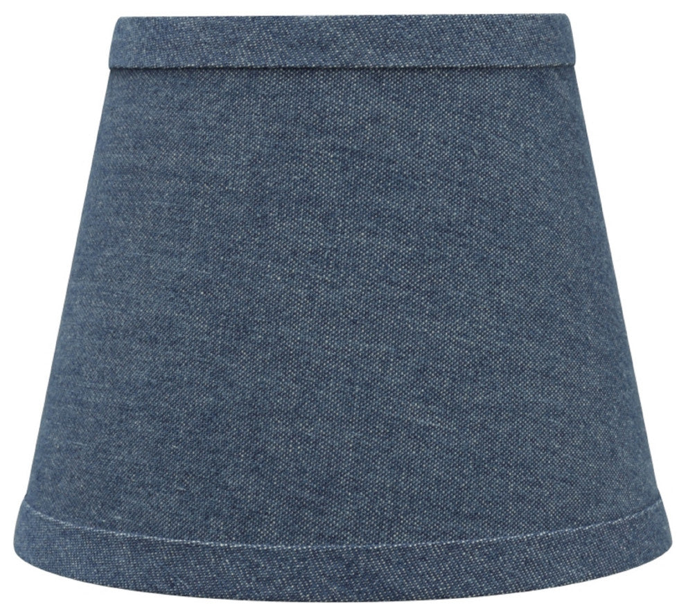 32863-2  Hardback Empire Chandelier Clip On Lamp Shade Washing Blue 4"x6"x5"