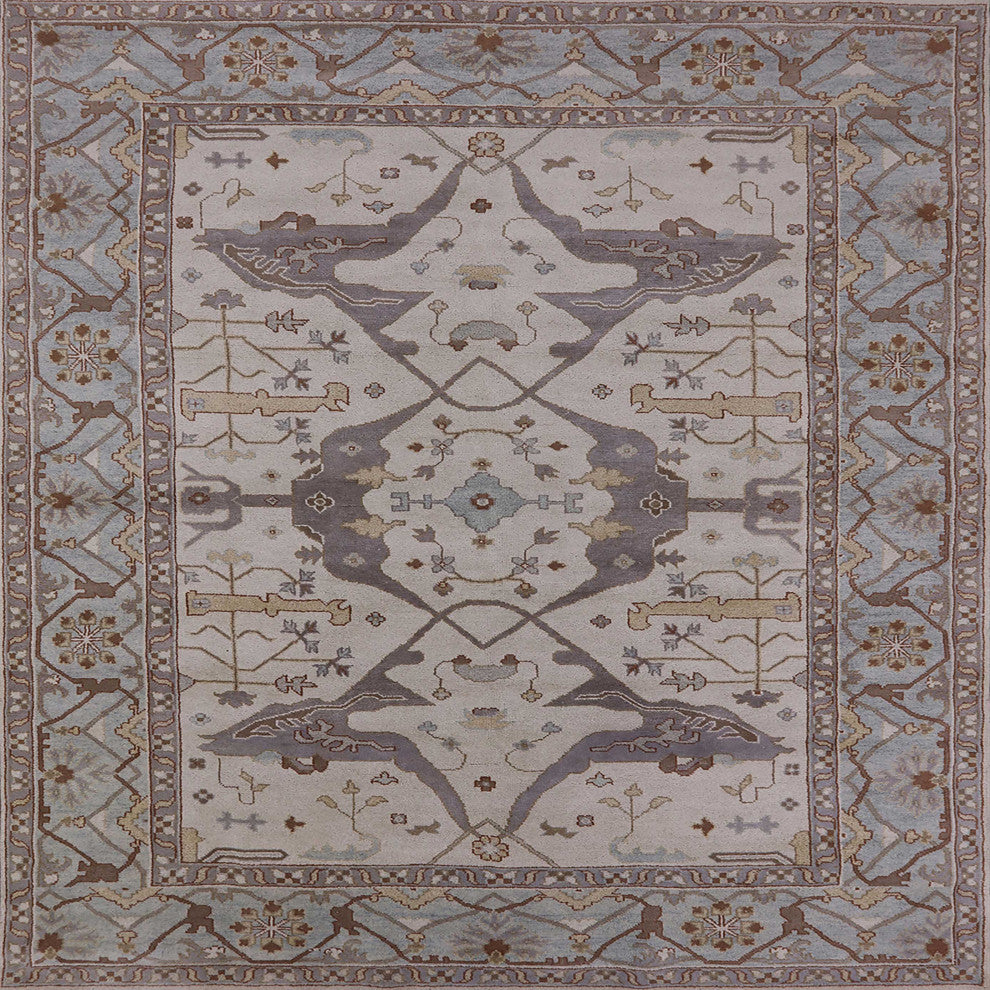 Ahgly Company Indoor Square Mid-Century Modern Area Rugs, 4' Square