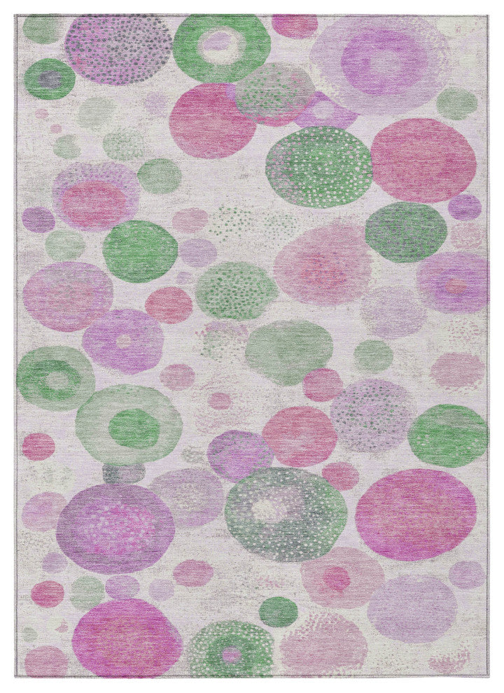 Machine Washable Indoor/Outdoor Chantille ACN1896 Pink 10' x 14' Rug